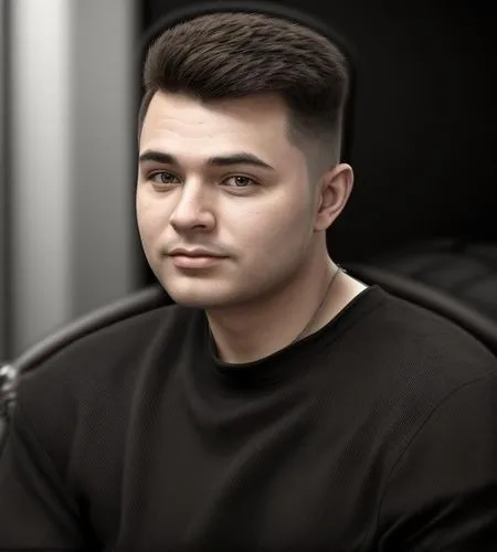 a guy with short hair wearing a black shirt and looking into the camera,zaretski,zarembski,martyn,dokuz,klez,lavrik,Common,Common,Natural