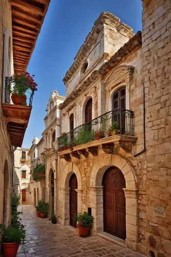 mdina,puglia,giovinazzo,peloponnese,provencal,korcula,chios,stone houses,rethymno,massol,gordes,apulian,sicily,historic old town,qormi,ostuni,birgu,swieqi,naxxar,conversano,Art,Classical Oil Painting,Classical Oil Painting 28