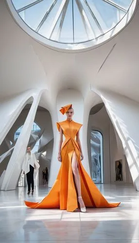 futuristic art museum,soumaya museum,orange robes,christo,futuristic architecture,a floor-length dress,safdie,traffic cone,mugler,biomorphic,dress form,universum,art gallery,soumaya,fidm,momix,gehry,hearst,galliano,calatrava,Unique,Paper Cuts,Paper Cuts 02