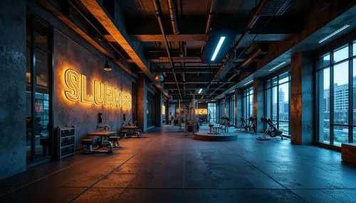 dojo,enernoc,loading dock,lubitel 2,sony alpha 7,fitness room,taproom,ektachrome,lofts,fitness facility,postprocessing,groundfloor,fitness center,taikoo,ambient lights,offices,night photograph,parkade,hubspot,pedway