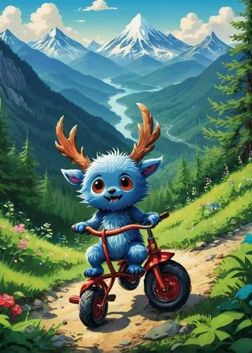 royo,tricycles,filbert,stitch,gnome skiing,chua,Illustration,Japanese style,Japanese Style 05