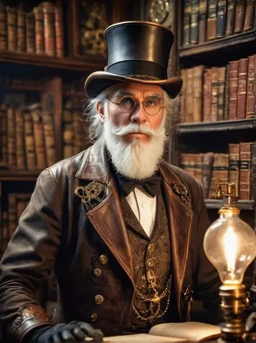 charles darwin,haberdasher,radiotelegraph,phrenologist,stovepipe hat,gas lamp,genealogists,apothecary,dickensian,watchmaker,gladstone,bookseller,sarastro,faraday,incandescent lamp,flambard,murtagh,bannack assay office,prognosticator,daguerreotypes,Unique,3D,Panoramic