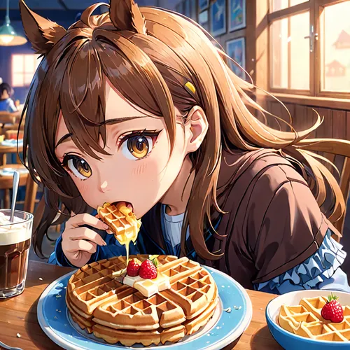 waffle hearts,waffle,waffles,berlin pancake,kawaii food,pancake,delicious food,dorayaki,spring pancake,cocoa,pancakes,crepe,waitress,plate of pancakes,american pancakes,delicious meal,liege waffle,bonjour bongu,sweet food,small pancakes,Anime,Anime,Realistic