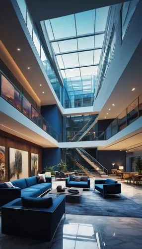 atriums,atrium,interior modern design,luxury home interior,modern office,lofts,glass wall,penthouses,lobby,modern architecture,contemporary decor,loft,modern decor,skylights,glass facade,minotti,multistory,offices,glass building,daylighting,Conceptual Art,Oil color,Oil Color 04