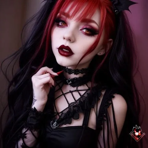 gothic fashion,gothic woman,vampire lady,gothic style,vampire,gothic,vampire woman,goth woman,gothic portrait,devil,redhead doll,goth,dark gothic mood,goth like,psychic vampire,artist doll,dark red,ki