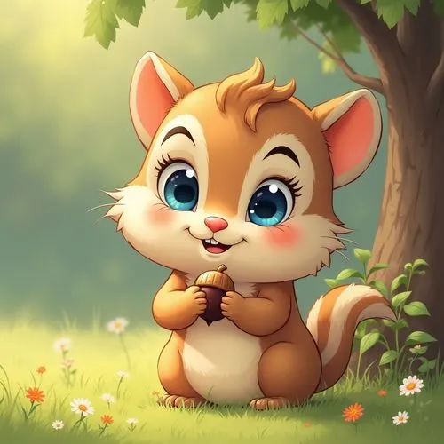 cute cartoon character,cute cartoon image,blossom kitten,cute fox,squirell,sylbert