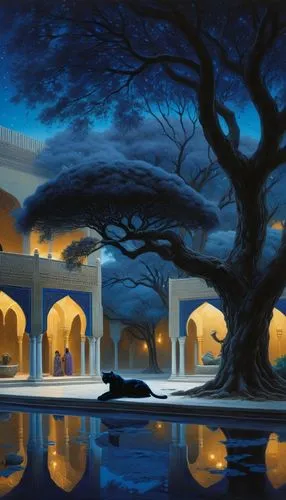 agrabah,dorne,amanresorts,bodhi tree,mamounia,rem in arabian nights,Illustration,Realistic Fantasy,Realistic Fantasy 08