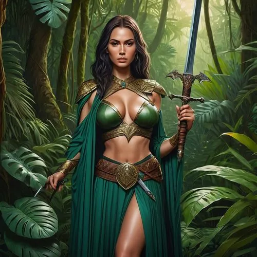 amazona,kahlan,inara,female warrior,amazonian,eldena,warrior woman,themyscira,polynesian girl,fantasy woman,zira,the enchantress,akasha,sithara,nissa,enchantress,esmeralda,yavana,zarina,deltora,Illustration,Realistic Fantasy,Realistic Fantasy 45