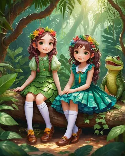 lilo,fairy forest,fairies,fae,vintage fairies,fairy village,fairy world,fairytale characters,scandia gnomes,forest background,children's background,faery,elven forest,happy children playing in the forest,fairies aloft,merida,children's fairy tale,game illustration,woodland animals,forest floor,Photography,Fashion Photography,Fashion Photography 25