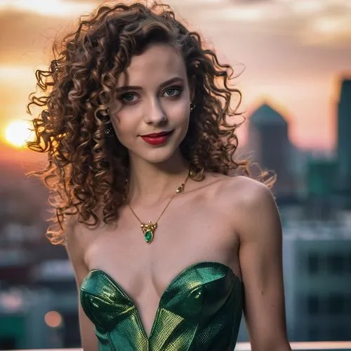 jade,green dress,necklace,tiana,cuban emerald,emerald,necklace with winged heart,brasileira,riopa fernandi,in green,wallis day,social,green paprika,irish,poison ivy,beautiful woman,green,brazilianwoman,strapless dress,jade flower,Conceptual Art,Sci-Fi,Sci-Fi 13