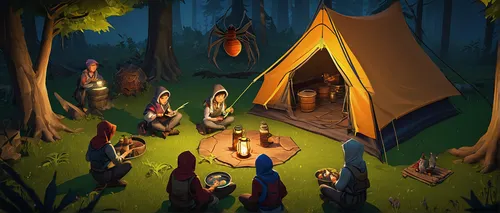 character healing, eating food, healing salve, honey poultice, spider glands, resting in tent, using booster shot, wearing healing items, standing near friendly creatures with healing abilities, in-ga