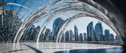 futuristic architecture,dubay,structural glass,mubadala,arcology,glass building,glass sphere,dubia,oscorp,dubai marina,calatrava,glass facade,futuristic landscape,dubai,heatherwick,glass facades,etfe,doha,lusail,difc,Illustration,Realistic Fantasy,Realistic Fantasy 02