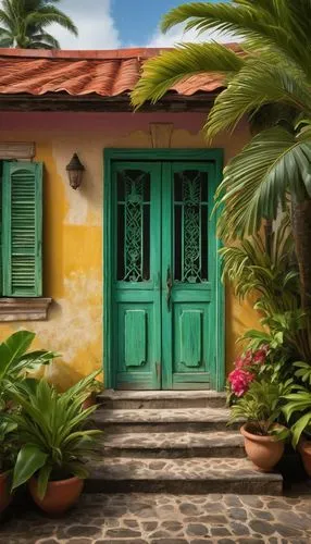 curacao,casitas,shutters,greek island door,trinidad cuba old house,casa,cabarete,cuba background,puertas,cabanas,chucun,cabana,jamaica,guadelupe,paraiso,tropical house,guadeloupe,aruba,window with shutters,garden door,Photography,Documentary Photography,Documentary Photography 04