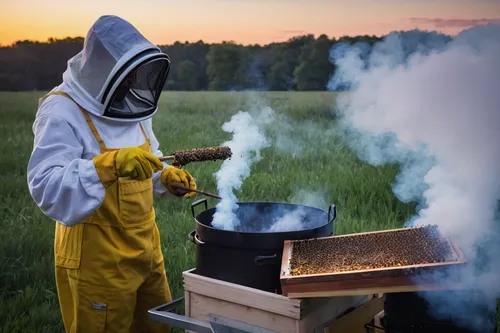 beekeeper's smoker,beekeeping smoker,beekeeping,beekeeper,bee keeping,beekeepers,other pesticides,hazmat suit,chemical disaster exercise,bee-keeping,pesticide,dioxin,citronella,beekeeper plant,respiratory protection,biological hazards,outdoor cooking,protective clothing,pollution mask,protective suit,Illustration,American Style,American Style 11