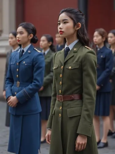 at random,the woman is wearing a uniform in the parade,gurkhas,a uniform,servicewomen,military uniform,servicewoman,rotc,Photography,General,Realistic