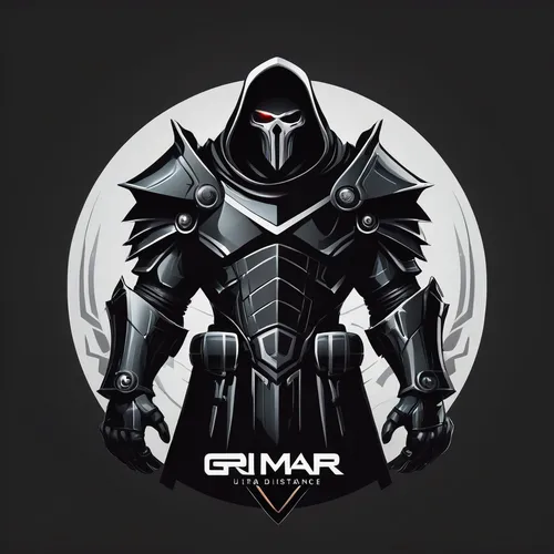 a bulky man in cool black futuristic heavy grimm reaper armor,grimm reaper,g badge,armored,gim,gray icon vectors,armor,grim,armored animal,grenadier,steam icon,bot icon,growth icon,llucmajor,grime,arm