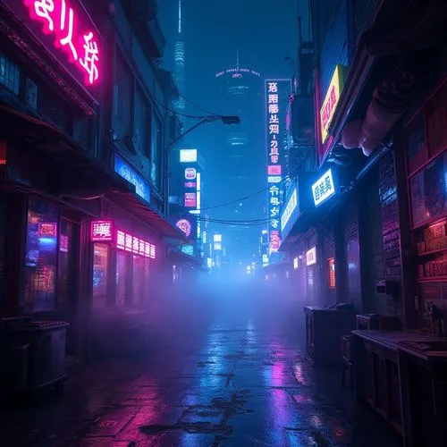 vapor,bladerunner,cyberpunk,neon ghosts,neon coffee,alleyway,alley,mist,neon sign,soir,atmospheres,neon lights,nightlife,neon light,neon tea,noir,replicants,nacht,soho,blue rain,Photography,General,Realistic