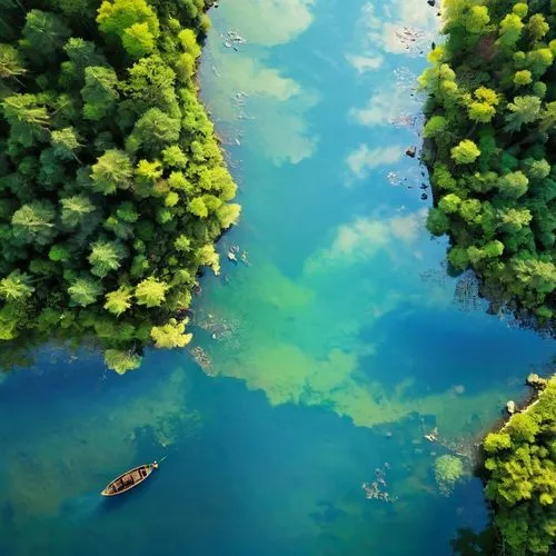 floating islands,floating over lake,underwater landscape,floating island,green trees with water,underwater oasis,water scape,artificial islands,moss landscape,reflection of the surface of the water,forest lake,acid lake,a small lake,swamps,island suspended,green water,floating on the river,tiny world,waterscape,microworlds,Conceptual Art,Oil color,Oil Color 17