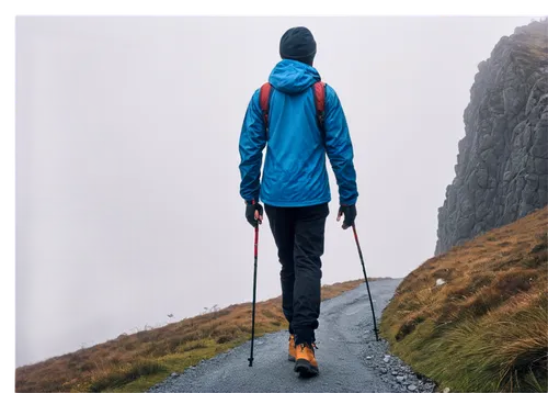 nordic walking,perleberg,trekking poles,towards the top of man,storr,hillwalking,berghaus,buencamino,mountain hiking,waterproofs,trekking,high-altitude mountain tour,hiker,via ferrata,fairhead,montane,mountaineer,trotternish,walking man,subpeak,Illustration,Black and White,Black and White 24