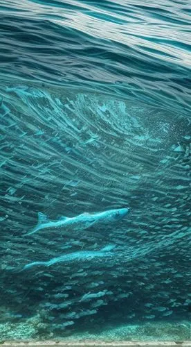 needlefish,velella,tarpon,shallows,melanophores,feather on water,Realistic,Landscapes,Underwater Exploration