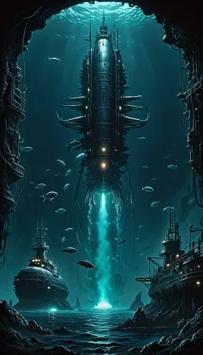 deep sea,submarines,undersea,barotrauma,submarino,atlantis,submersibles,submersible,nauticus,underwater background,deep sea diving,submariners,subterranea,bathyscaphe,bathysphere,sunken ship,the bottom of the sea,battlefleet,narcosis,atlantik,Conceptual Art,Fantasy,Fantasy 33