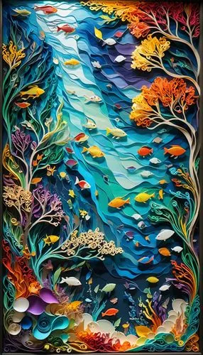 coral reef,colorful tree of life,coral swirl,ocean waves,ocean floor,sea-life,colorful water,mermaid background,tidal wave,poseidon,ocean paradise,ocean background,exploration of the sea,japanese waves,sea,water waves,ocean,coral fish,underwater landscape,koi pond,Unique,Paper Cuts,Paper Cuts 08