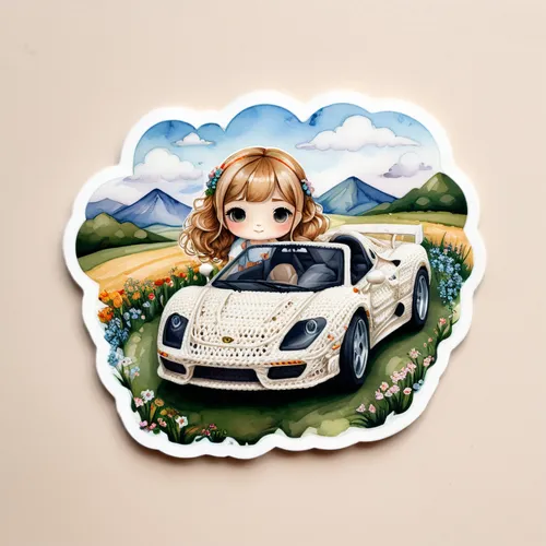 mitsuoka viewt,flower car,girl and car,daihatsu copen,lotus europa,bridal car,small car,alfa romeo spider,cartoon car,gto,wedding car,white car,clipart sticker,sticker,alfa romeo 8c,wiesmann gt mf4,girl in car,stickers,fiat barchetta,cinquecento,Illustration,Abstract Fantasy,Abstract Fantasy 11