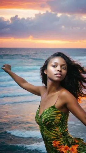 divine healing energy,african american woman,hula,beach background,beautiful african american women,african woman