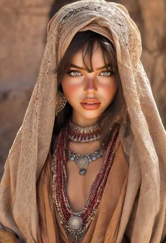 berber,gekas,mongolian girl,bedouin,ancient egyptian girl,tuareg,Photography,Realistic