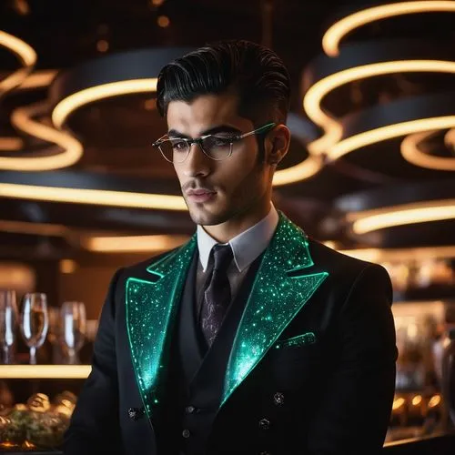 hazama,green jacket,riddler,abderahmane,tanqueray,bartender,Photography,General,Cinematic