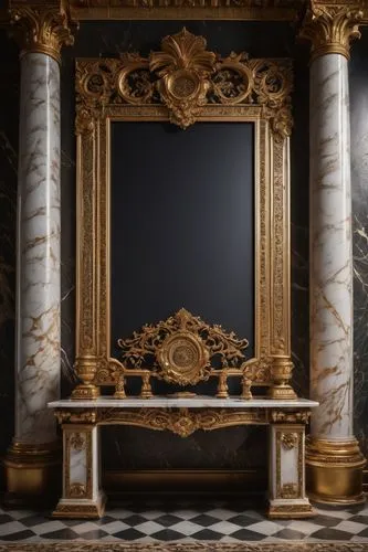 decorative frame,bernini altar,the throne,throne,rococo,baroque,gold stucco frame,mirror frame,gustavian,gold frame,art nouveau frame,overmantel,art nouveau frames,malplaquet,enfilade,cabinet,dressing table,ormolu,neoclassical,golden frame,Photography,General,Fantasy