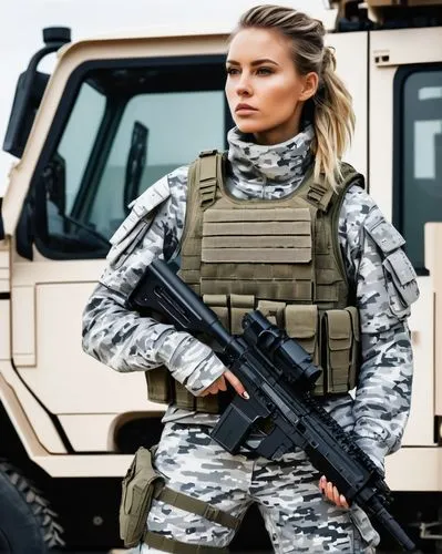 ballistic vest,woman holding gun,armed forces,girl with gun,usmc,medium tactical vehicle replacement,strong military,humvee,military,tactical,girl with a gun,federal army,us army,armed,gi,swat,marine corps,bodyworn,operator,rifle,Conceptual Art,Oil color,Oil Color 08