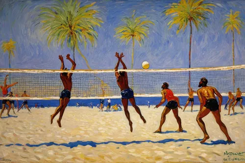 Describe the exhilarating atmosphere of a beach volleyball tournament.,beach soccer,beach volleyball,footvolley,volley,beach sports,volleyball,volleyball net,beach handball,volleyball team,beach defen