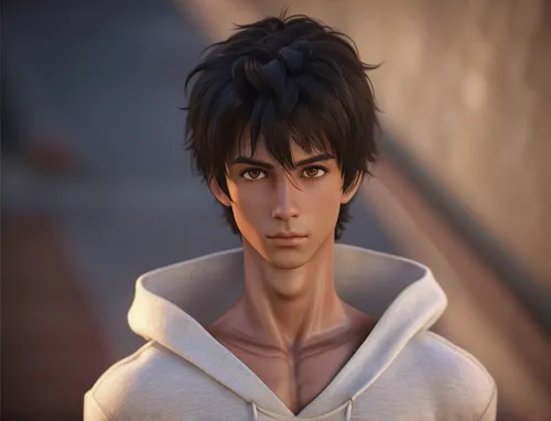 20 year old hyper realistic young man with bright brown eyes, black hair, strong and fit body. an ultra detailed top view, a young man, ultra realistic, hyper realistic, realism, cinematic, perfect co