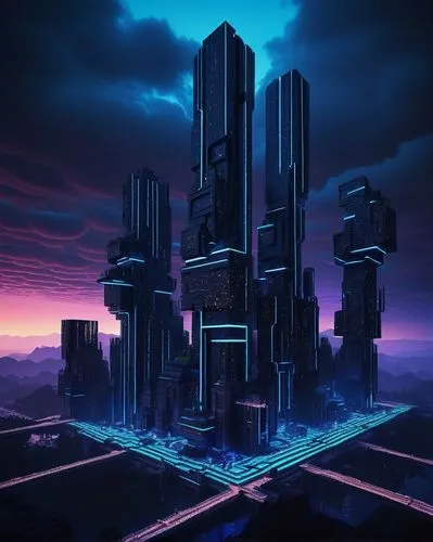 cybercity,metropolis,futuristic landscape,cube background,monolith,monoliths,cybertown,skyscraper,cyberia,cyberport,cityscape,fantasy city,skyscraping,cybertron,skyscrapers,city blocks,areopolis,synth,cubes,black city,Photography,Artistic Photography,Artistic Photography 10