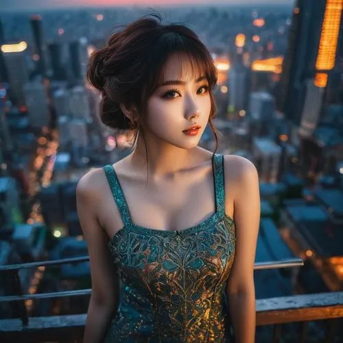 qipao,girl in a long dress,cheongsam,japanese woman,asian woman,vietnamese woman,asian girl,green dress,xiaofei,suzong,jiaqi,phuquy,yangmei,yuna,romantic portrait,mariko,qixi,yongjia,eveningwear,vietnamese,Photography,General,Fantasy