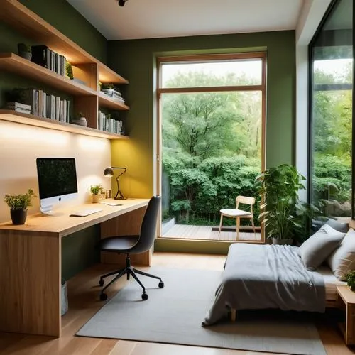 green living,modern room,study room,writing desk,danish room,working space,modern office,shared apartment,creative office,home office,bookshelves,interior design,wooden desk,home interior,reading room,danish furniture,interior modern design,modern decor,one-room,japanese-style room,Photography,General,Natural