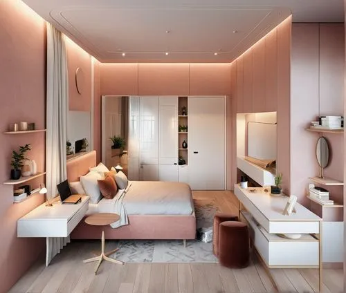 modern room,bedroom,beauty room,hallway space,room divider,interior modern design,interior design,gold-pink earthy colors,great room,modern decor,an apartment,shared apartment,danish room,sleeping room,livingroom,guest room,interior decoration,apartment,sky apartment,contemporary decor,Photography,General,Realistic