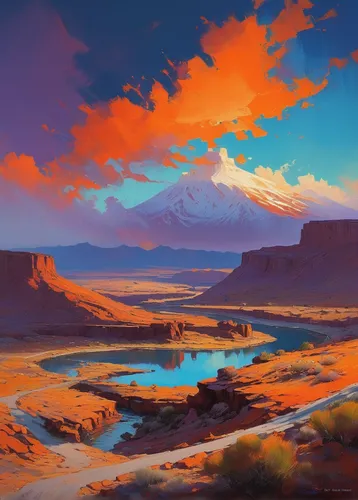 Create a prompt that has a neutral mood: 'Explain the process of accessing the UTEP login page.',desert landscape,desert desert landscape,purple landscape,flowerful desert,desert,fantasy landscape,des