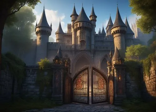 fairy tale castle,blackgate,castle of the corvin,nargothrond,diagon,riftwar,beleriand,gondolin,fairytale castle,iron gate,neverwinter,hogwarts,rivendell,castlelike,fairy tale,castleguard,gated,castel,fablehaven,killigrew,Conceptual Art,Fantasy,Fantasy 09