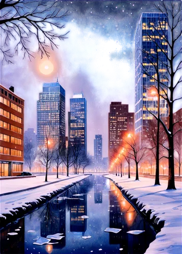 winter night,winter background,night snow,winter landscape,snow landscape,snowy landscape,snow scene,christmas snowy background,christmas landscape,city scape,winter dream,midnight snow,night scene,christmasbackground,cityscapes,city at night,winters,winterland,winter,world digital painting,Conceptual Art,Daily,Daily 17