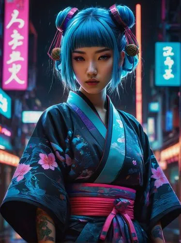 geisha,yukata,geiko,geisha girl,kabuki,katana,maiko,samurai,oni,bunraku,ukiyo,azumi,seimei,matsuri,tamiko,kodori,kimono,kata,kazumi,japanese woman,Illustration,Abstract Fantasy,Abstract Fantasy 18