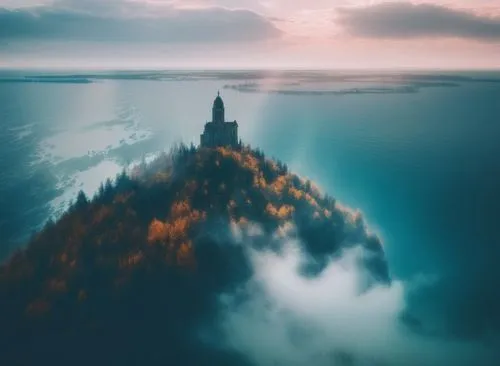 sunken church,lighthouse,electric lighthouse,sea of fog,lake baikal,baltic sea,the baltic sea,latvia,fairy chimney,island suspended,light house,lake superior,baikal lake,wave of fog,mont saint michel,