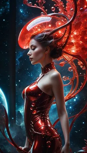 scarlet witch,darth talon,celldweller,red matrix,sirena,fantasy art,Conceptual Art,Fantasy,Fantasy 11