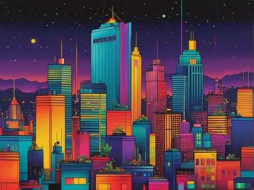 colorful city,cityscape,city lights,city skyline,fantasy city,tokyo city,city,city at night,evening city,cities,the city,skyline,citylights,big city,metropolis,sky city,retro background,city cities,city scape,tokyo,Conceptual Art,Daily,Daily 33