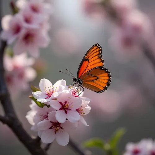 butterfly background,pink butterfly,butterfly on a flower,japanese cherry,bee on cherry blossom,orange butterfly,Photography,Documentary Photography,Documentary Photography 05