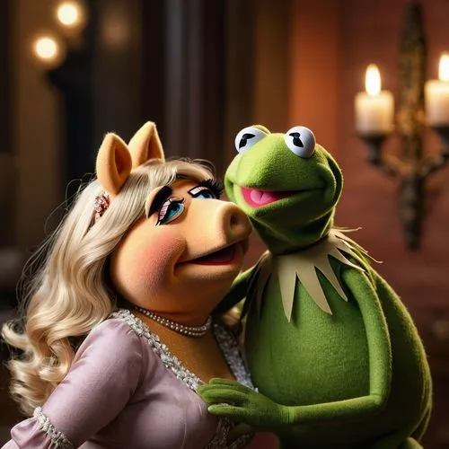 the muppets,wedding icons,kermit,kissing frog,kermit the frog,tangled,forbidden love,frog prince,beautiful couple,wedding couple,love story,couple in love,prince and princess,romance,singer and actress,romantic portrait,romantic night,romantic scene,woman frog,happy couple,Photography,General,Natural