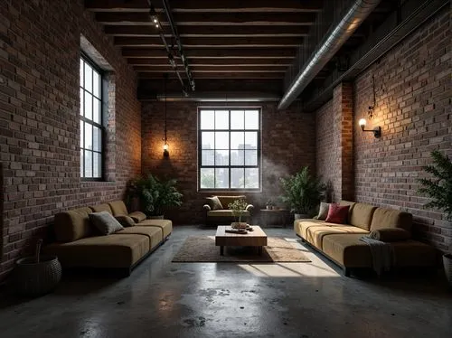 loft,lofts,red brick,apartment lounge,redbrick,living room,brick house,red bricks,sitting room,livingroom,interior design,interiors,home interior,indoor,sofas,great room,rowhouse,contemporary decor,apartment,an apartment