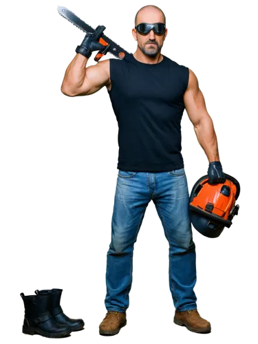 man holding gun and light,hacksaw,teutul,chainsaw,garrison,ryback,strongman,axe,thorbjorn,tradesman,axeman,berzerker,bosak,konnan,powerbuilder,hyneman,stihl,goldberg,exterminator,janitor,Illustration,Realistic Fantasy,Realistic Fantasy 30