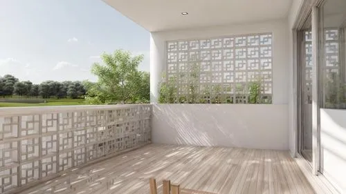 "Create a photorealistic render of a minimalist terrace located in a single-story residential development. The terrace should feature the following elements:

Terrace Overview:

The terrace is part of